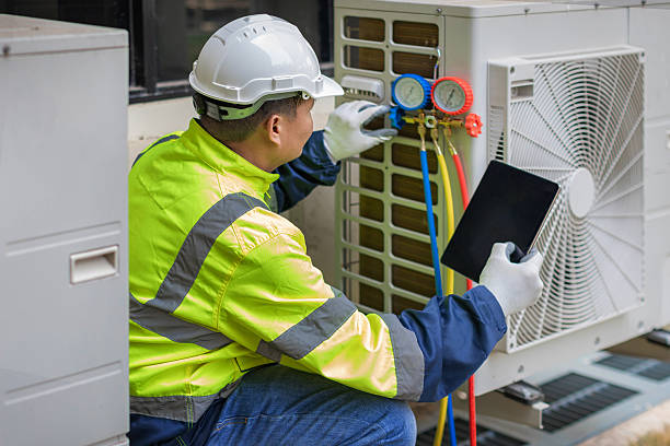Professional Hvac technician working in Portage, WI